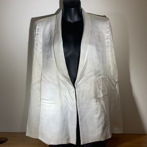 Alice+Olivia White Opalescent Blazer